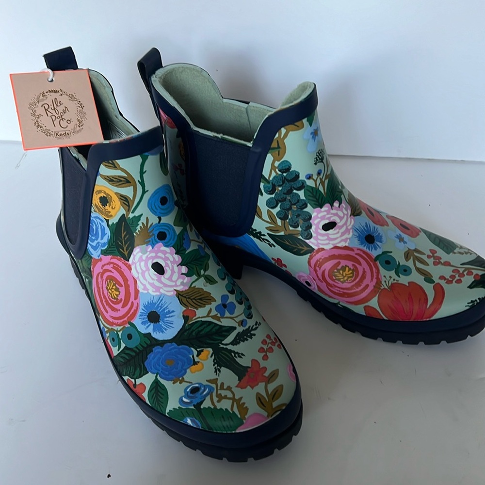 Keds rifle paper co rain booties